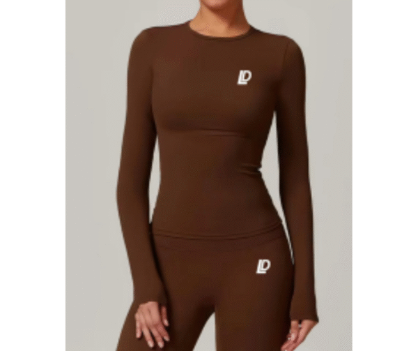 Silk Long Sleeve T-Shirt Cafe