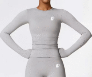 Silk Long Sleeve T-Shirt Gris