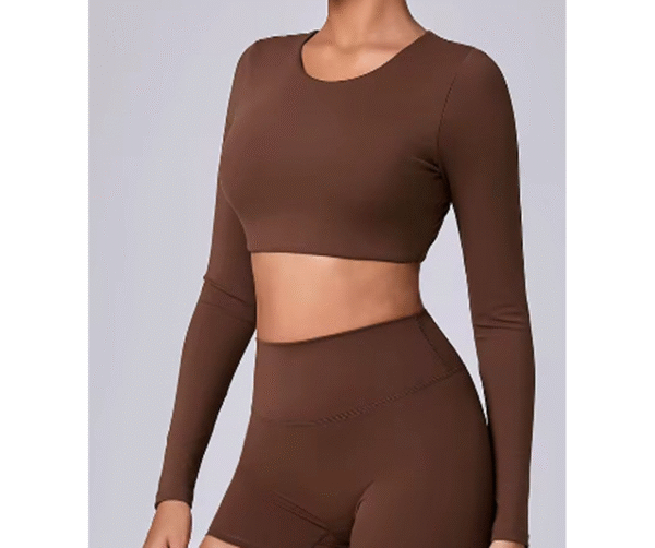 Summer Chill Out Top Manga Larga Chocolate