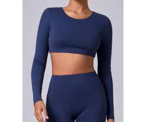 Summer Chill Out Top Manga Larga Azul Marino